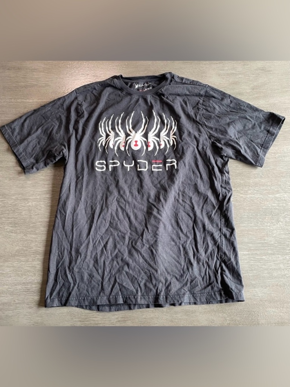 SPYDER Black Short Sleeve Graphic Tee TShirt XL